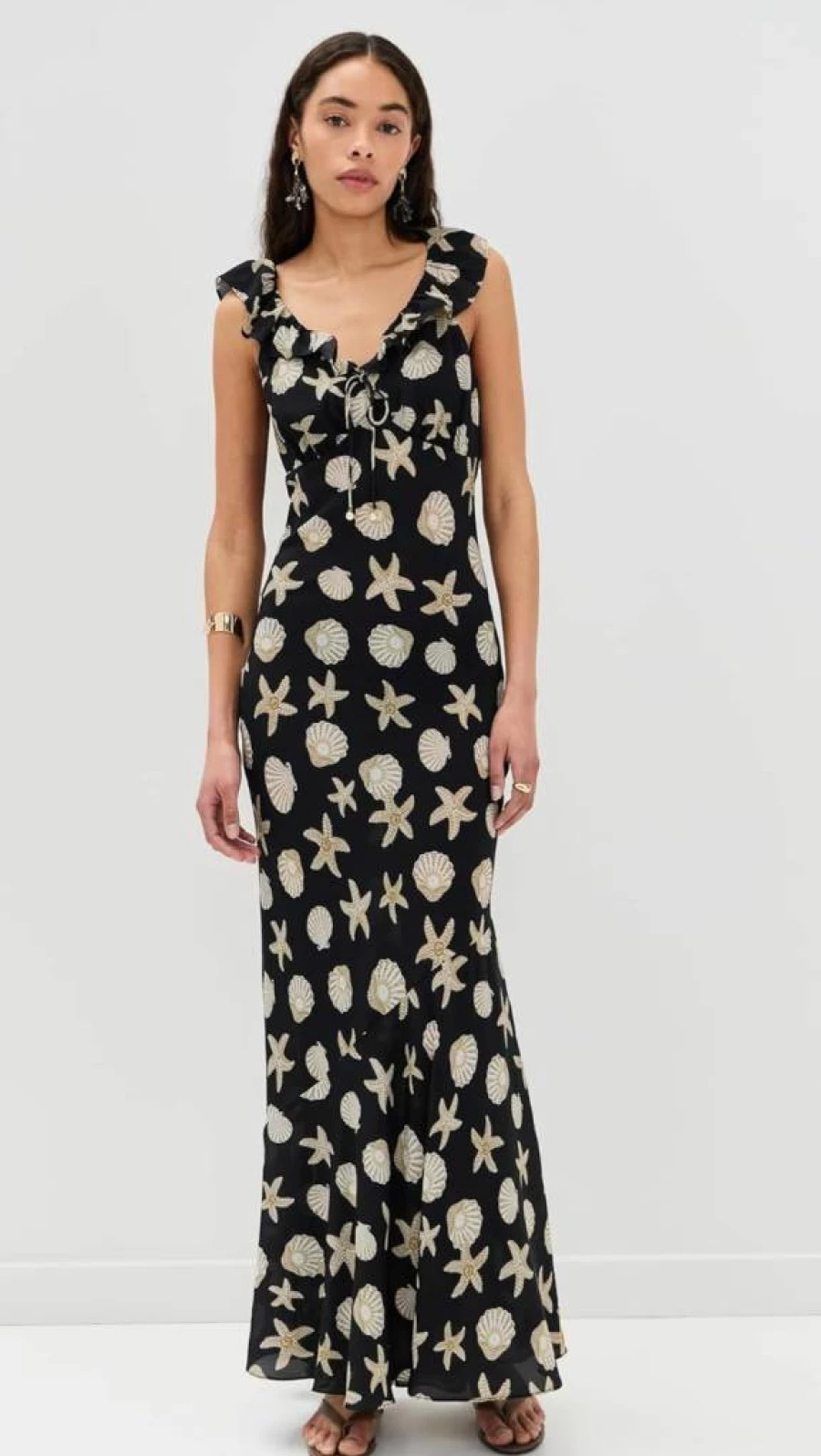 Saylor Women's Gali Seashell Print Summer Dress - Floral Beach Sundress