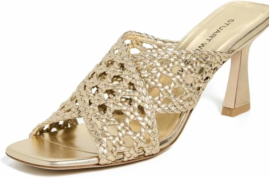 Stuart Weitzman Women's Thea 75mm Slide Sandals - Comfortable Luxury Slides for Women