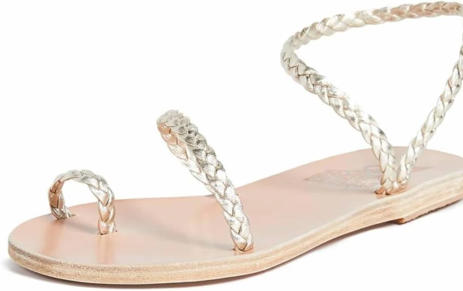 Ancient Greek Sandals Women's Eleftheria Leather Sandals – Handmade Greek Goddess Flats