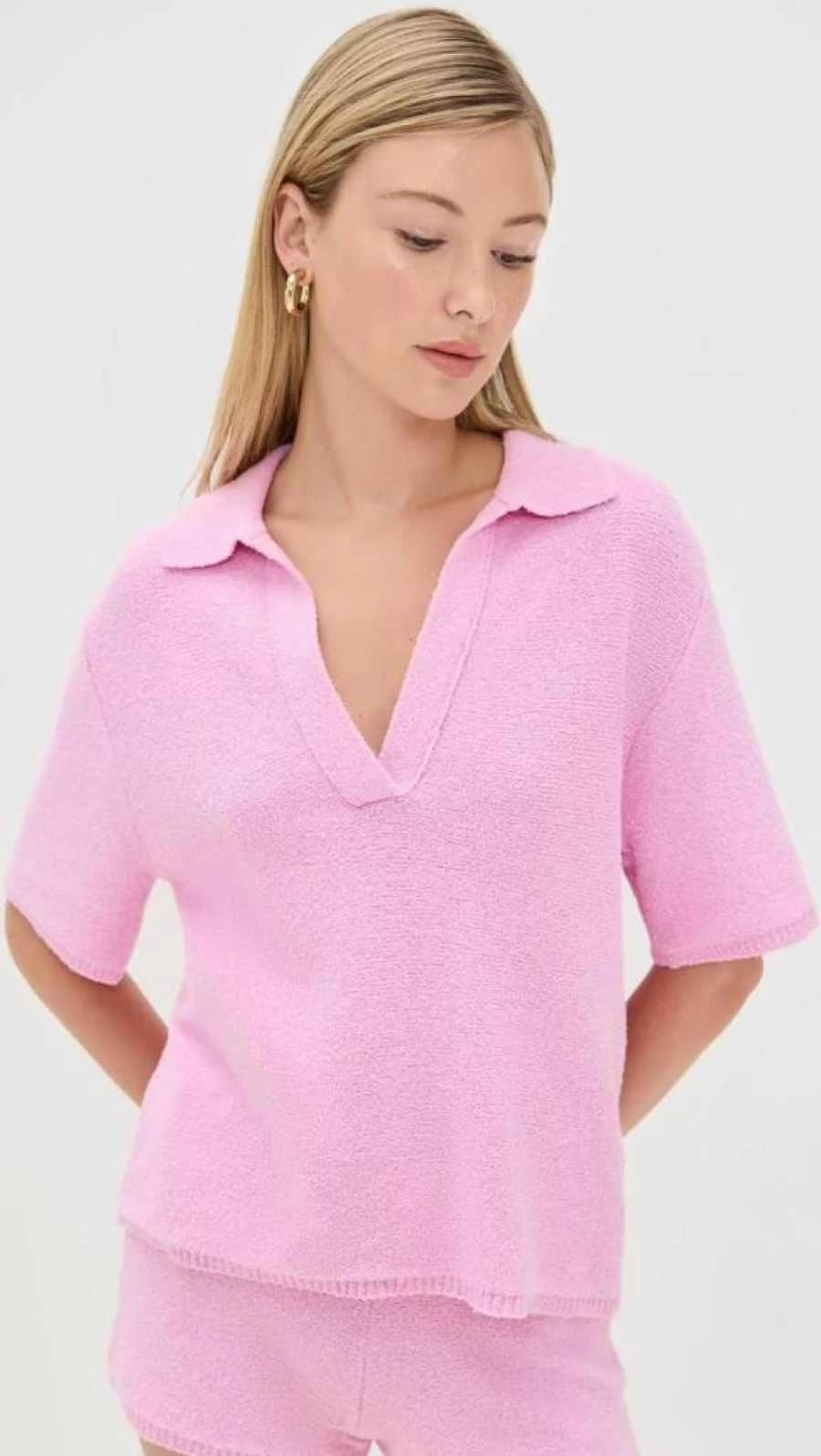 LE BOP Women's Casual Polo Shirt for Poolside Relaxation and Summer Outfits