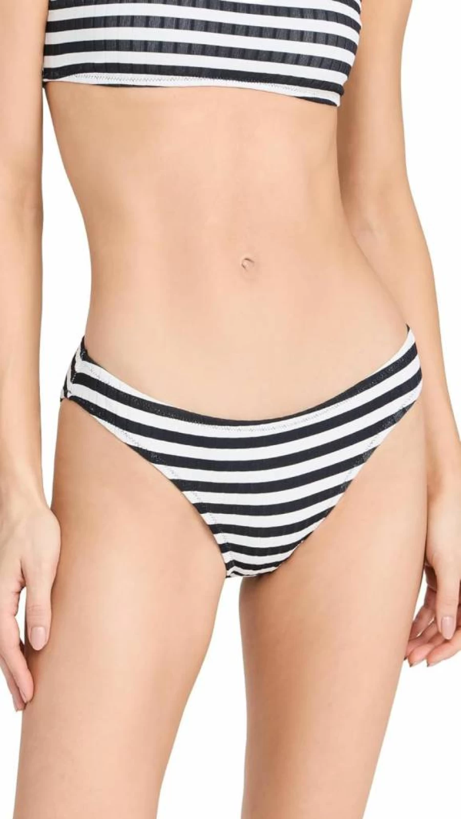 Solid & Striped Women's Elle High-Waisted Bikini Bottoms | Striped Swimwear Bottom