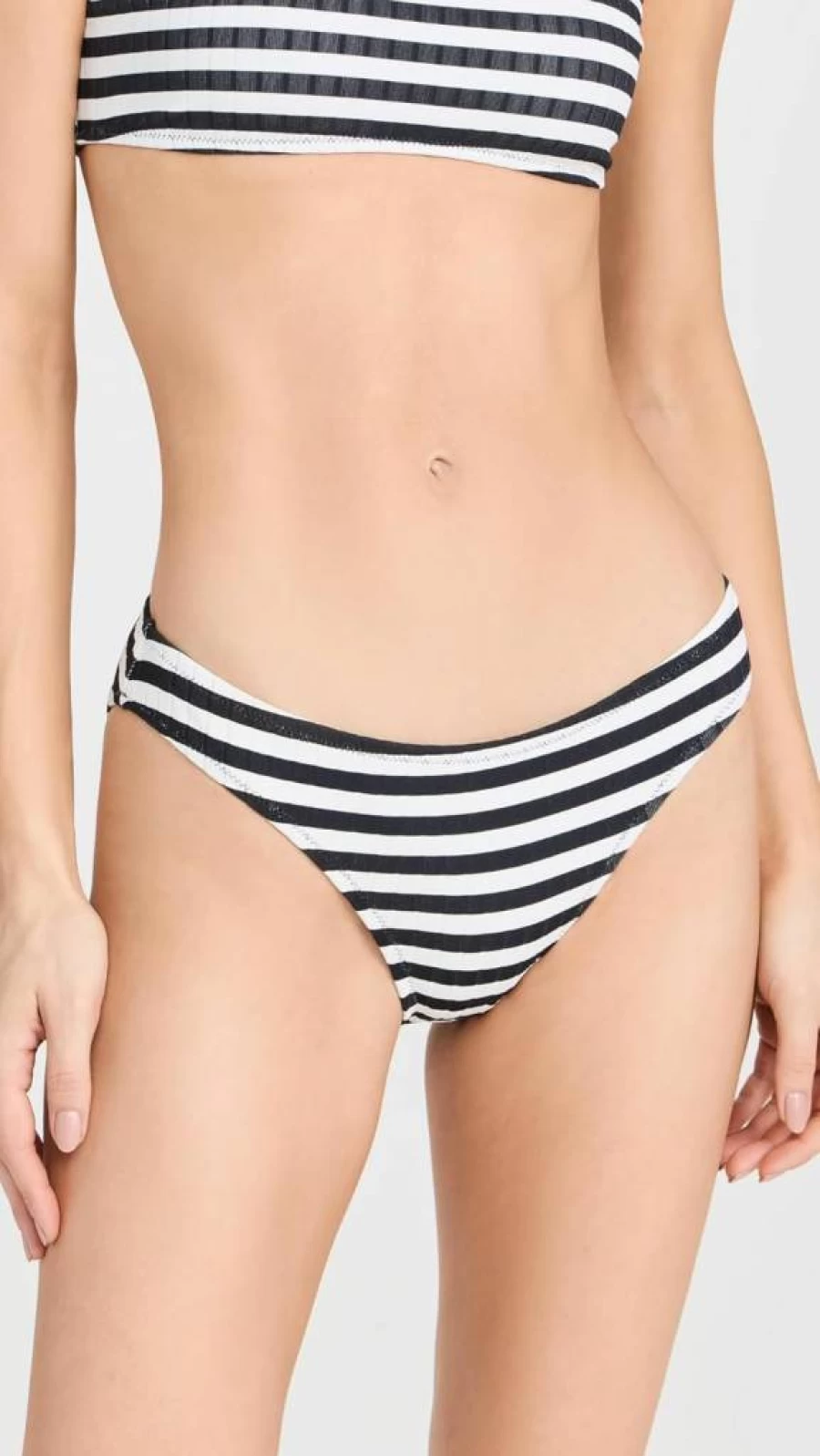Solid & Striped Women's Elle High-Waisted Bikini Bottoms | Striped Swimwear Bottom