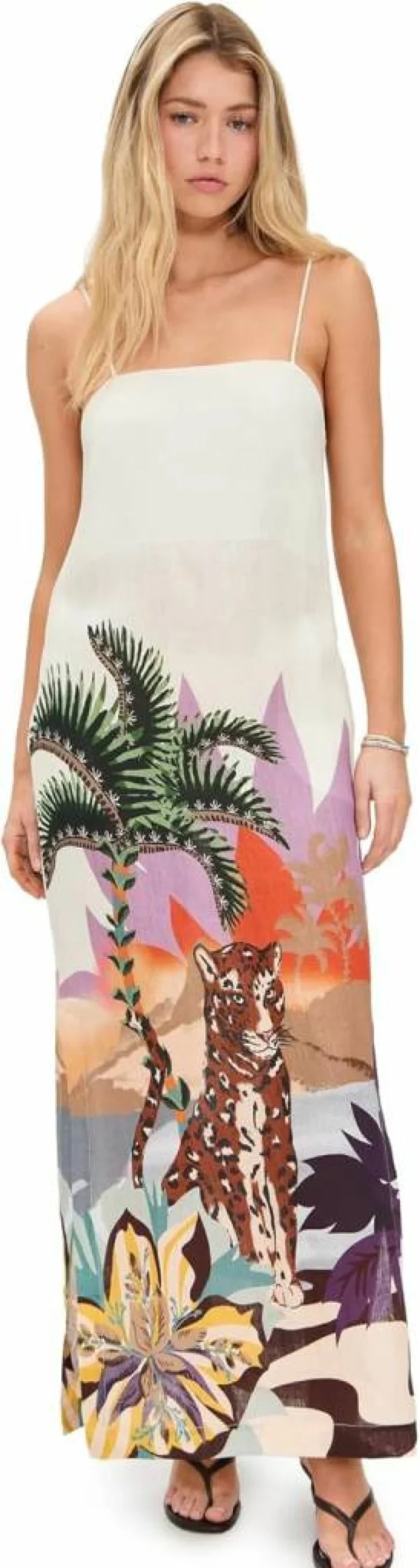Las Surenas Women's Ipanema Long Flowy Summer Dress - Elegant Beach Cover Up Maxi Dress