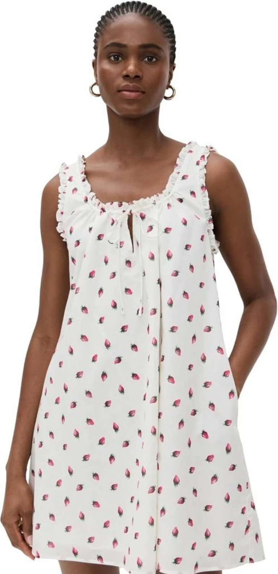 WAYF Women's Juni Mini Dress - Casual Summer Flowy Short Dress
