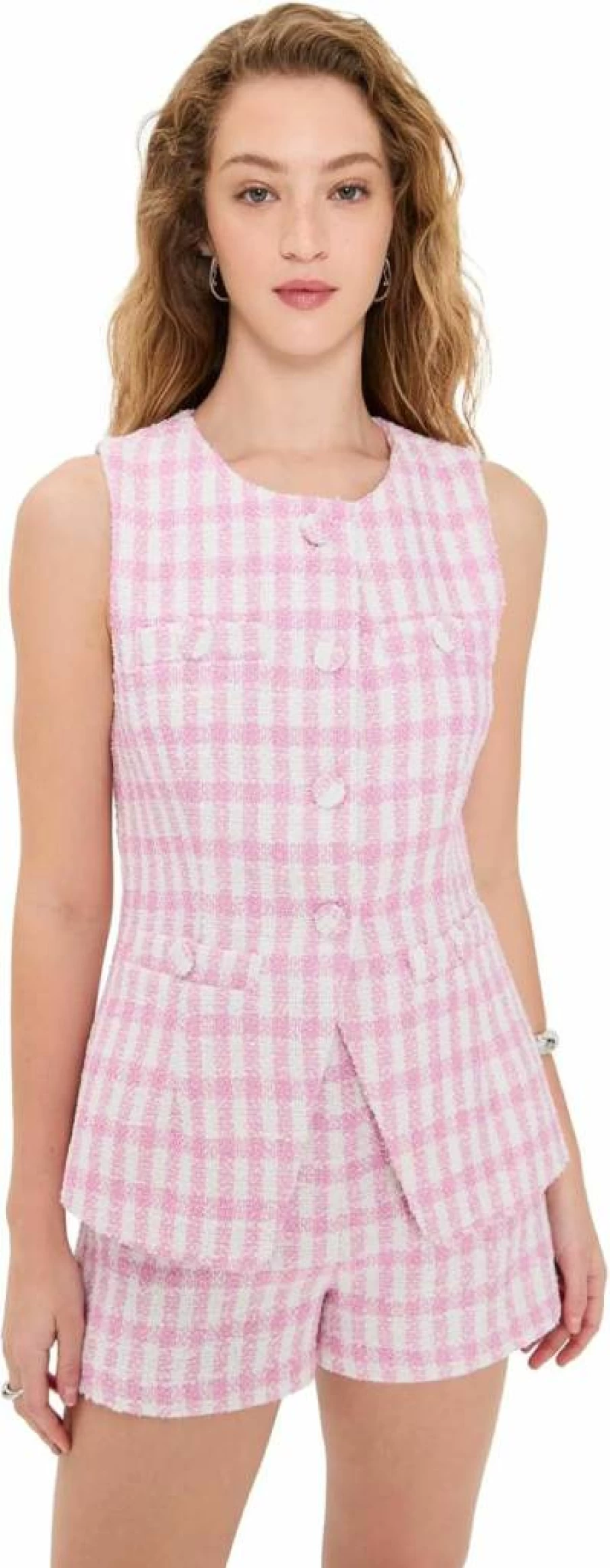 Endless Rose Women's Tweed Jacket - Classic Feminine Top Coat for Stylish Outfits