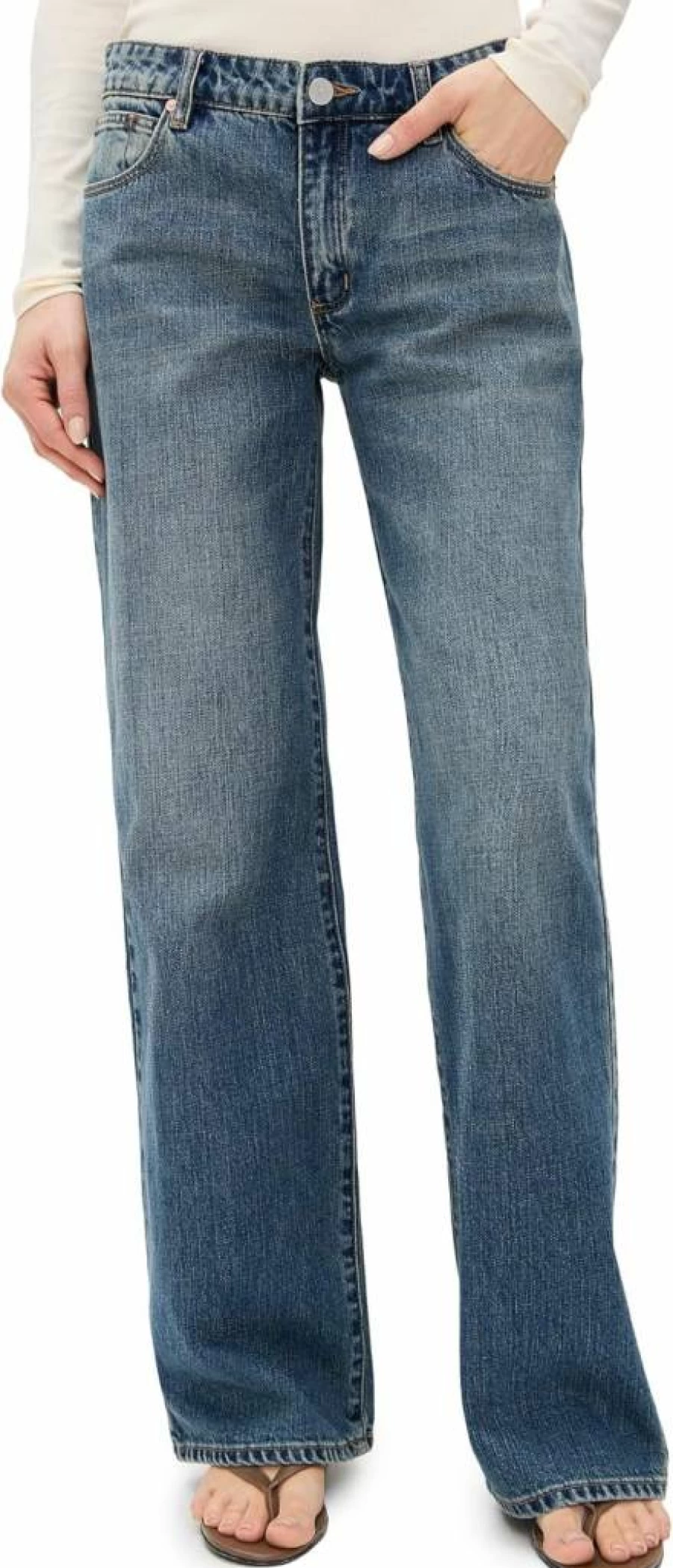 ABRAND Women's High-Waisted Baggy Petra Jeans - 99% Cotton Vintage Relaxed Fit Denim Pants