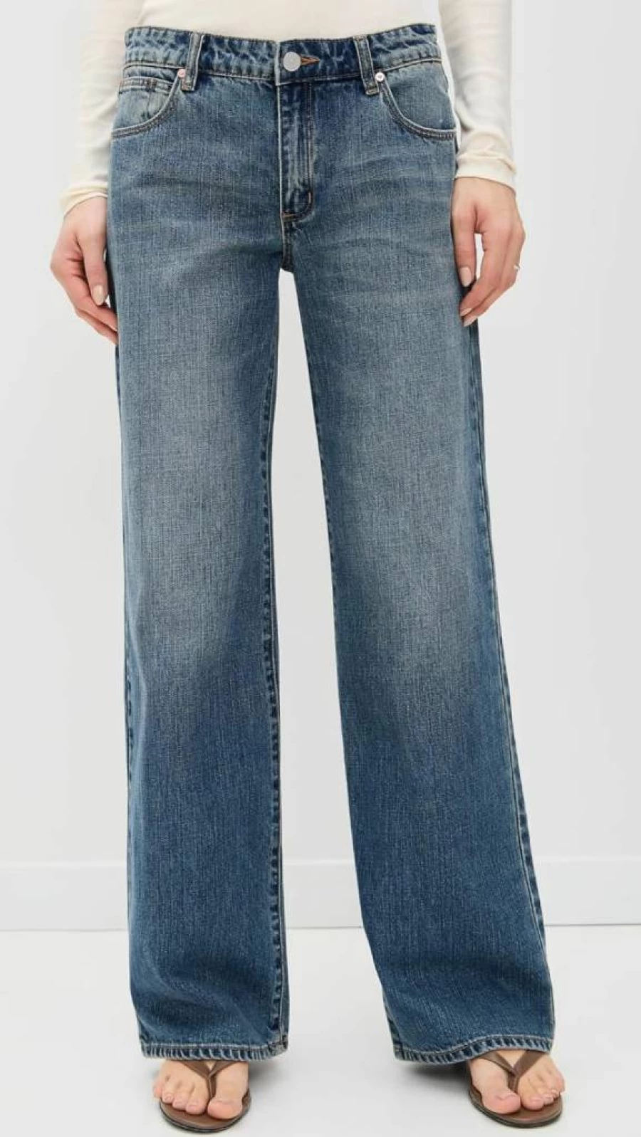 ABRAND Women's High-Waisted Baggy Petra Jeans - 99% Cotton Vintage Relaxed Fit Denim Pants