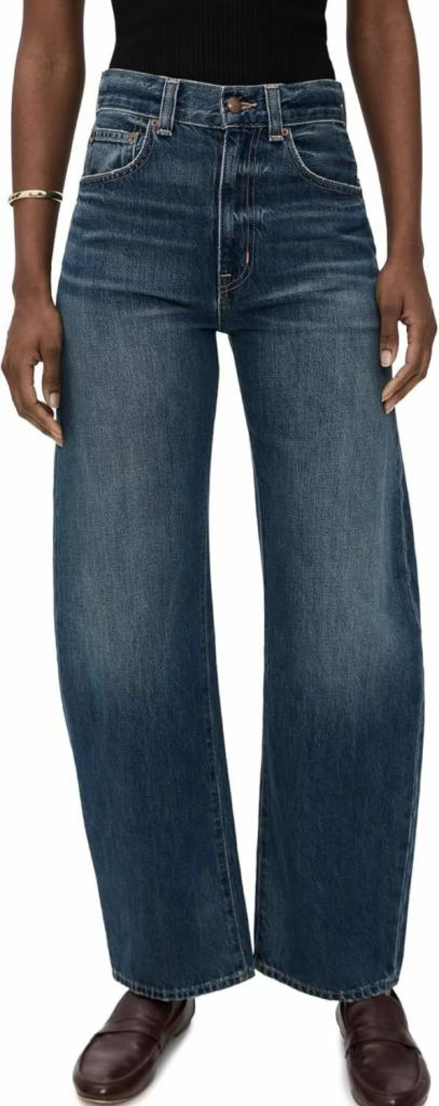 Madewell Women's The Balloon Jean - High-Rise Relaxed Fit Boyle Wash Denim Pants
