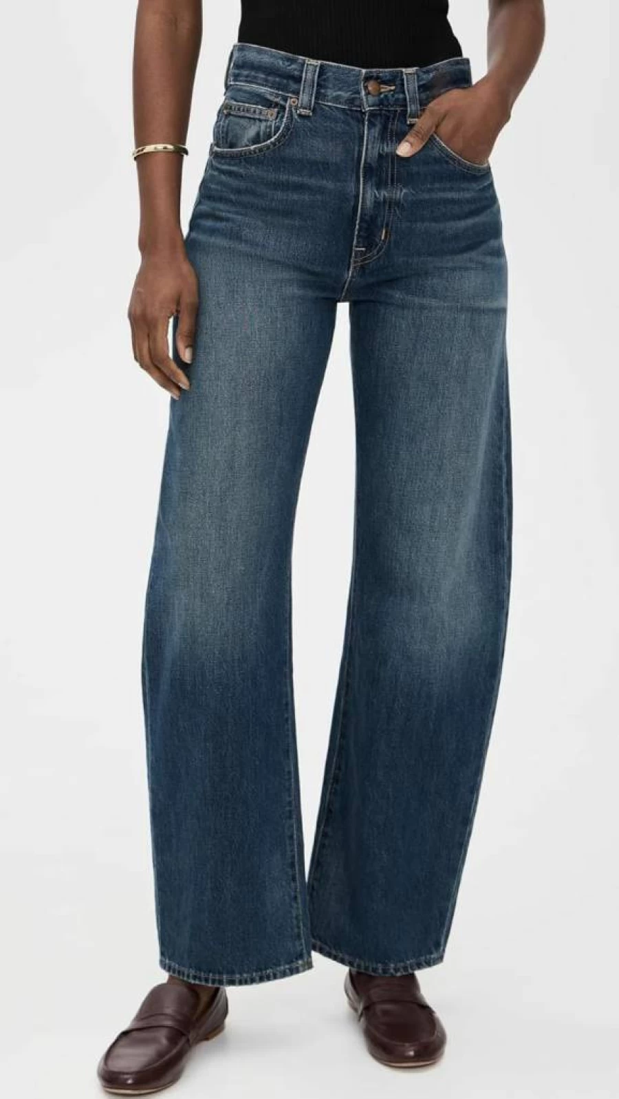 Madewell Women's The Balloon Jean - High-Rise Relaxed Fit Boyle Wash Denim Pants
