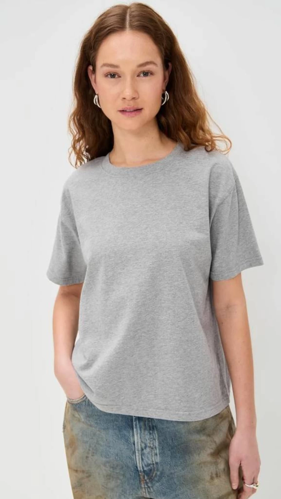 American Vintage Women's Heather Tee - Soft Vintage Cotton T-Shirt