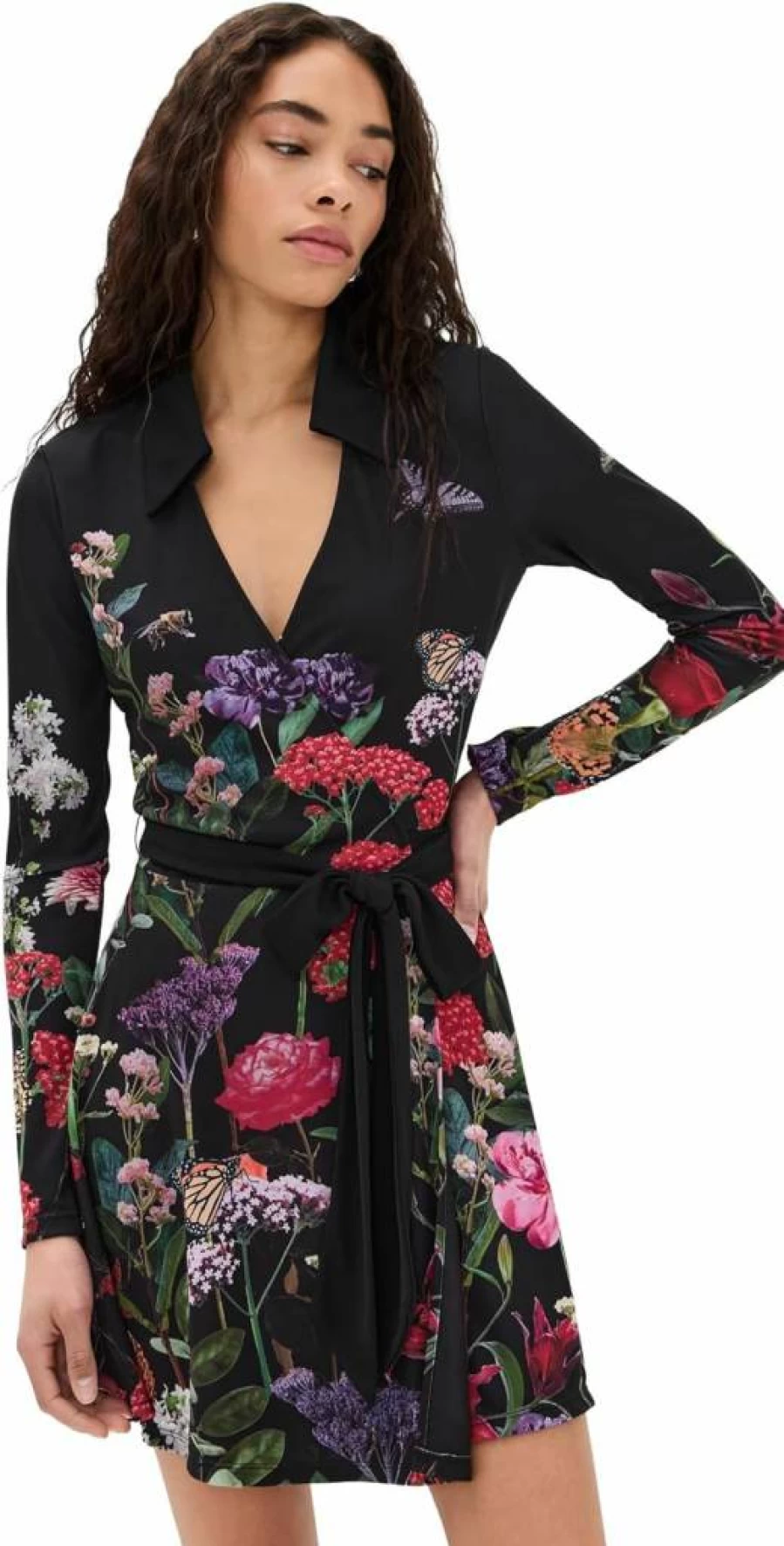 alice + olivia Women's Millicent Floral Flare Mini Dress - Vintage Inspired Party Dress