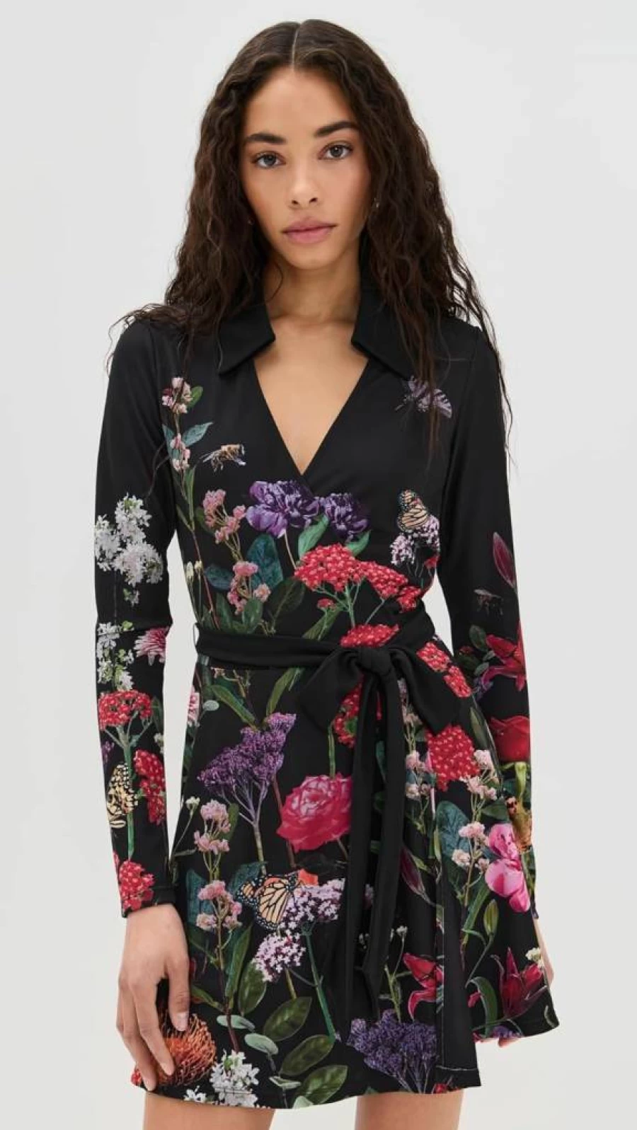 alice + olivia Women's Millicent Floral Flare Mini Dress - Vintage Inspired Party Dress