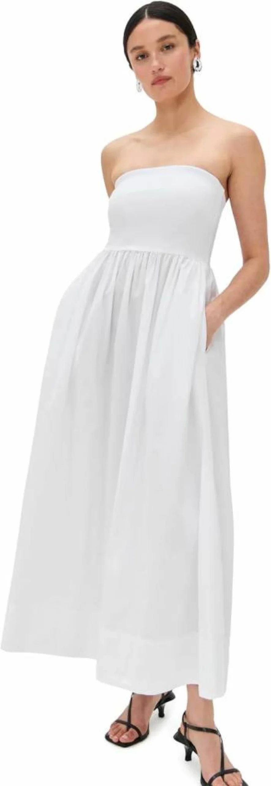 Enza Costa Women's Strapless Cotton Dress for Resort Wear