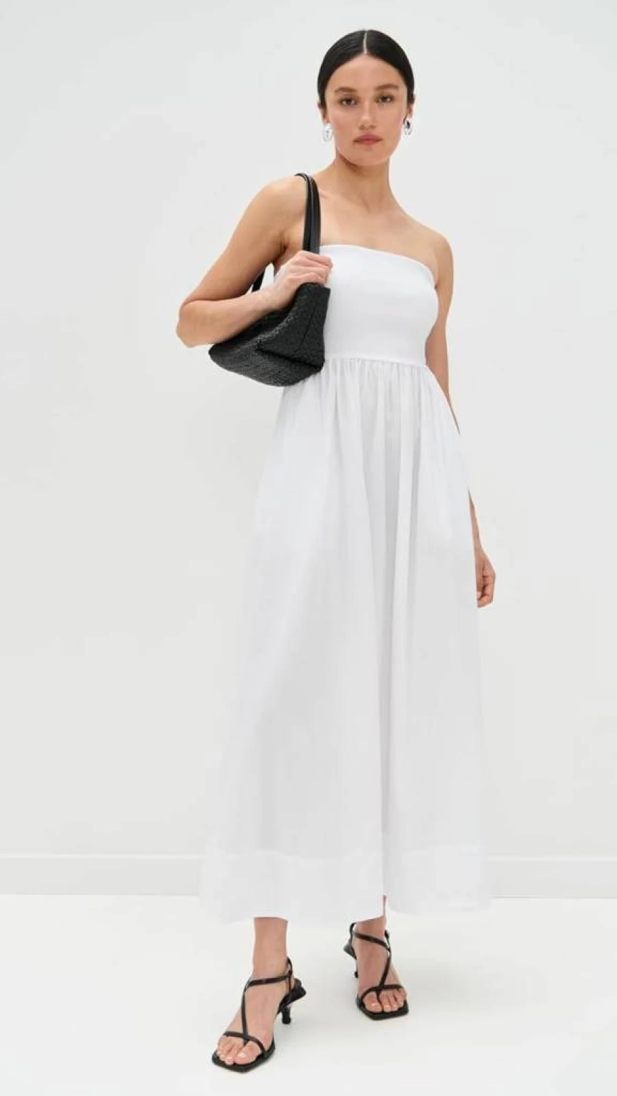Enza Costa Women's Strapless Cotton Dress for Resort Wear