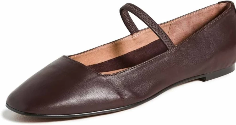 Madewell Women's Greta Ballet Flats - Comfortable Leather Flat Shoes for Women