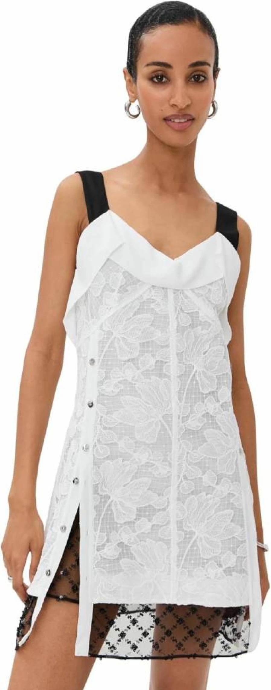 3.1 Phillip Lim Women's Lace Organza Mini Dress - Elegant Corded Design for Special Occasions