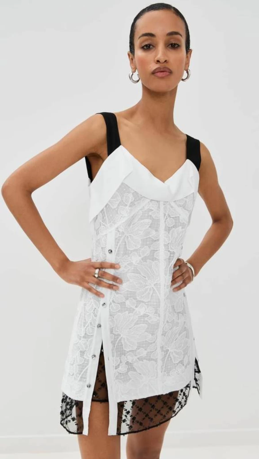 3.1 Phillip Lim Women's Lace Organza Mini Dress - Elegant Corded Design for Special Occasions