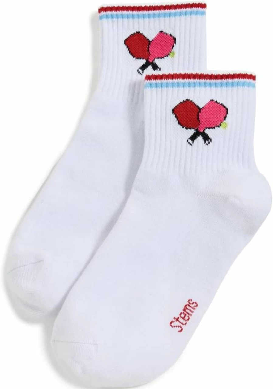 STEMS Women's Performance Pickleball Ankle Socks - Breathable Athletic Socks for Sports & Comfort
