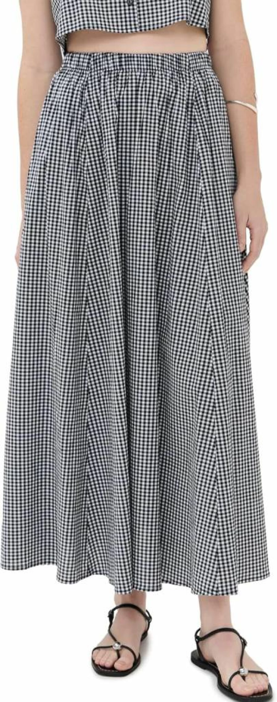 LE BOP Women's Martha Skirt - Stylish High-Waisted Flowy Midi Skirt for Casual & Dressy Outfits