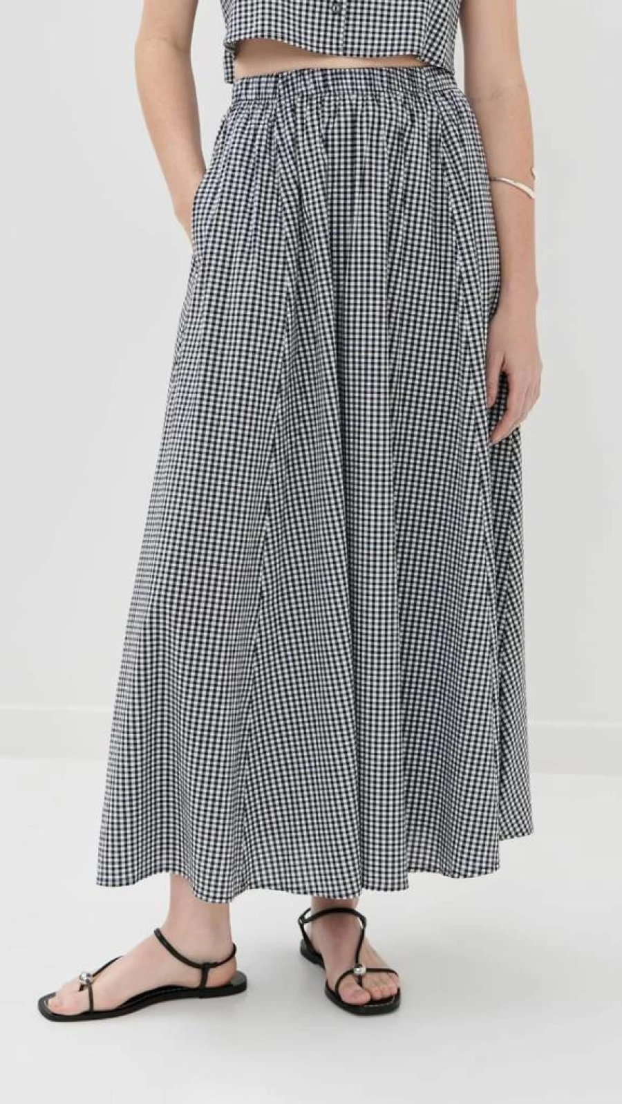 LE BOP Women's Martha Skirt - Stylish High-Waisted Flowy Midi Skirt for Casual & Dressy Outfits