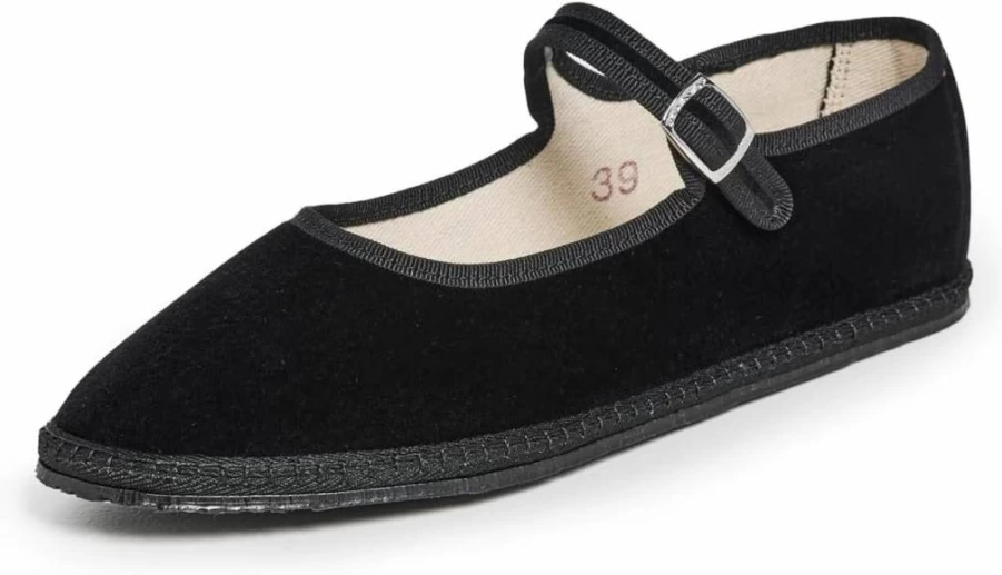 ViBi VENEZiA Women's Mary Jane Flats in Ecru - Classic Comfortable Ballet Shoes for Women