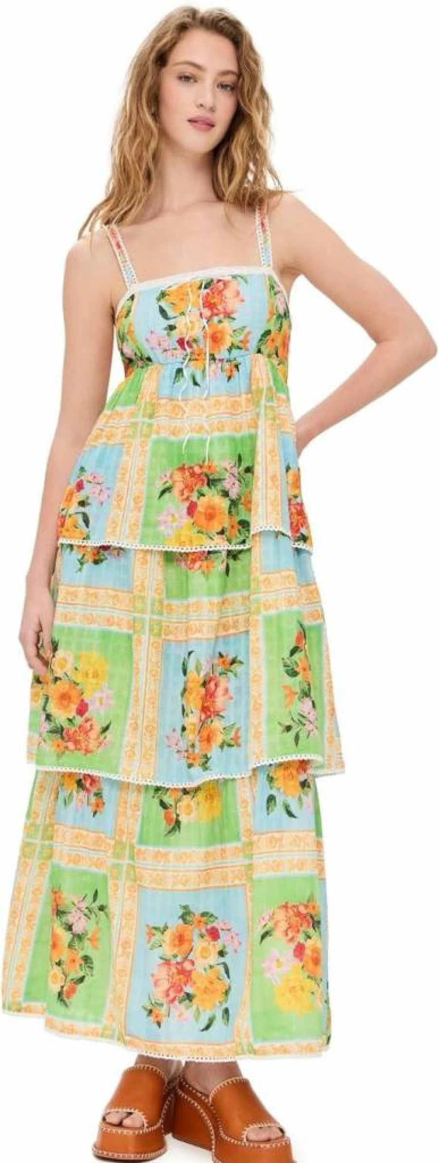 Show Me Your Mumu Women's Peyton Floral Midi Dress - Elegant Short Sleeve Party Dress for Women