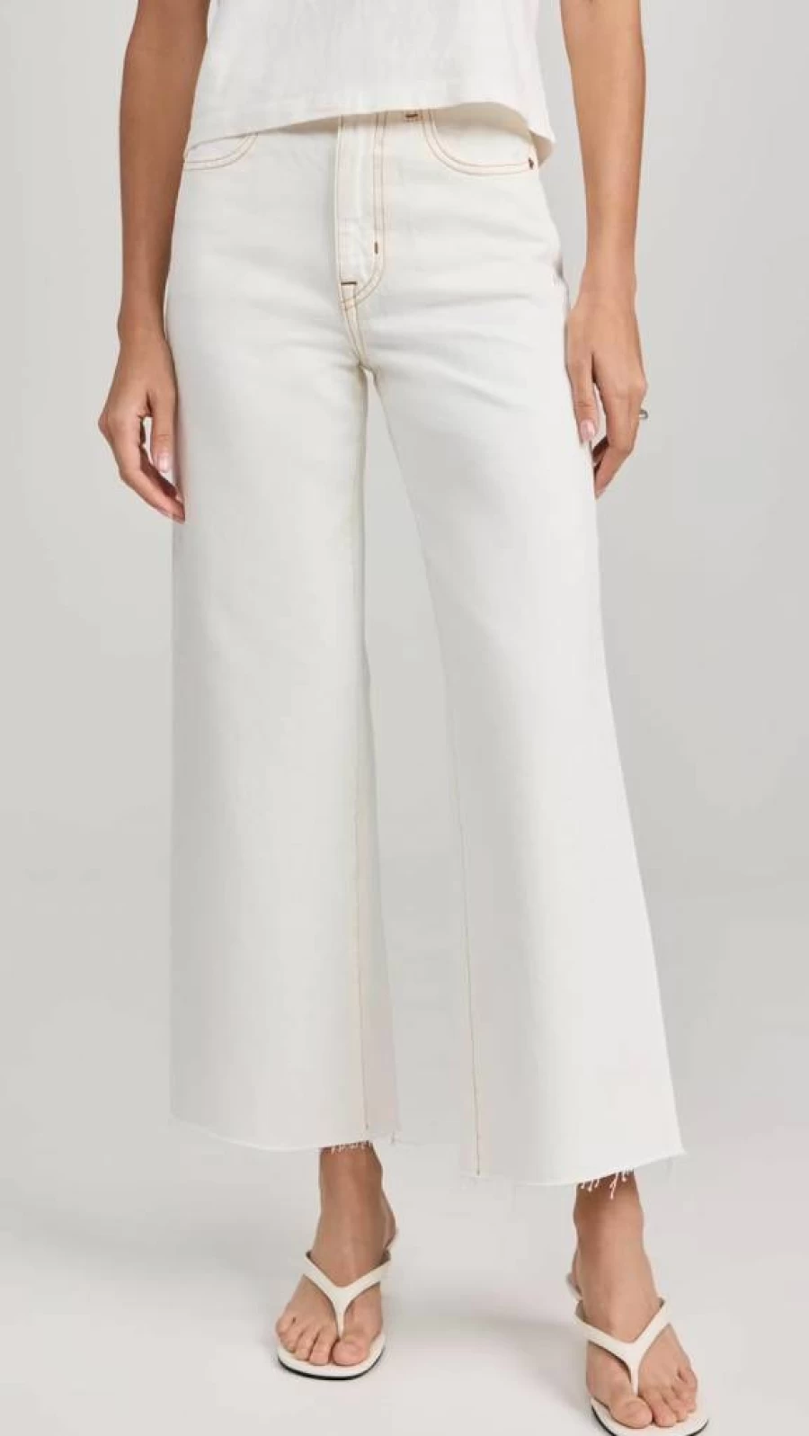 SLVRLAKE Women's High-Waisted Grace Crop Jeans - Stylish Slim Fit Stretch Denim for Women