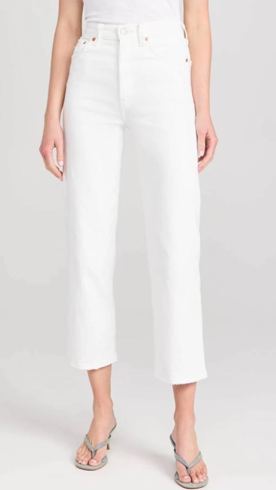Levi's Women's High-Rise Straight Leg Jeans - Premium Ribcage Ankle Denim Pants