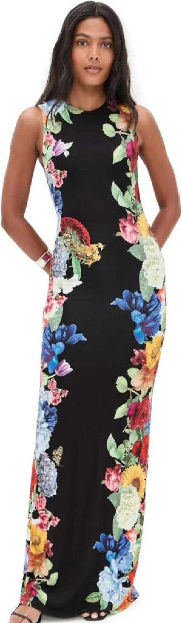 Alice + Olivia Women's Delora Floral Maxi Dress - Elegant Long Sleeve Bohemian Style
