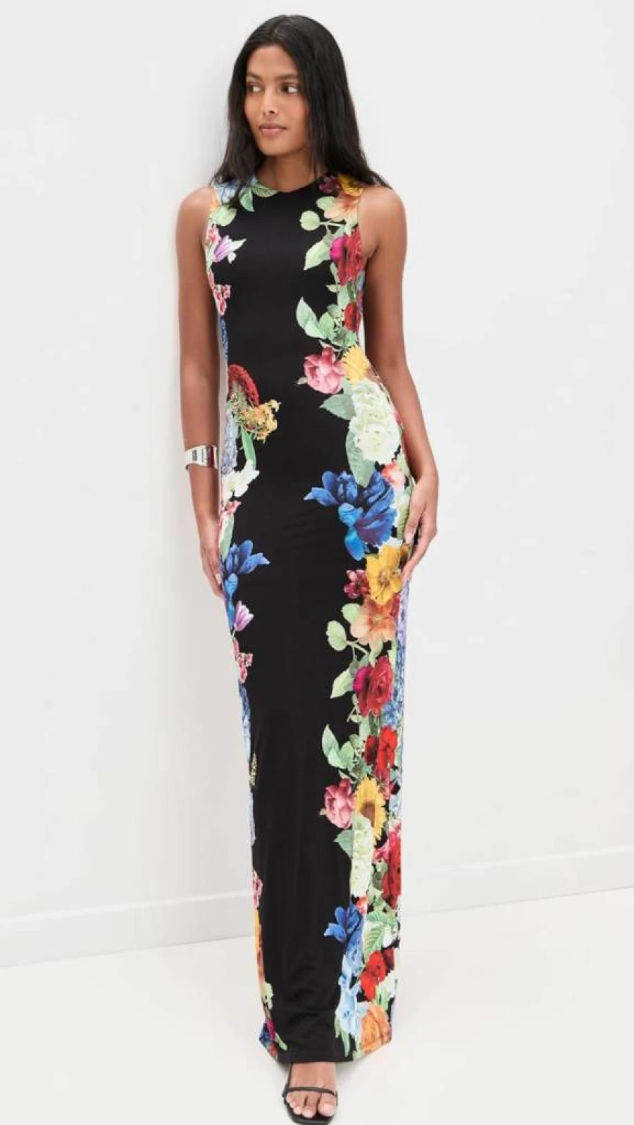 Alice + Olivia Women's Delora Floral Maxi Dress - Elegant Long Sleeve Bohemian Style