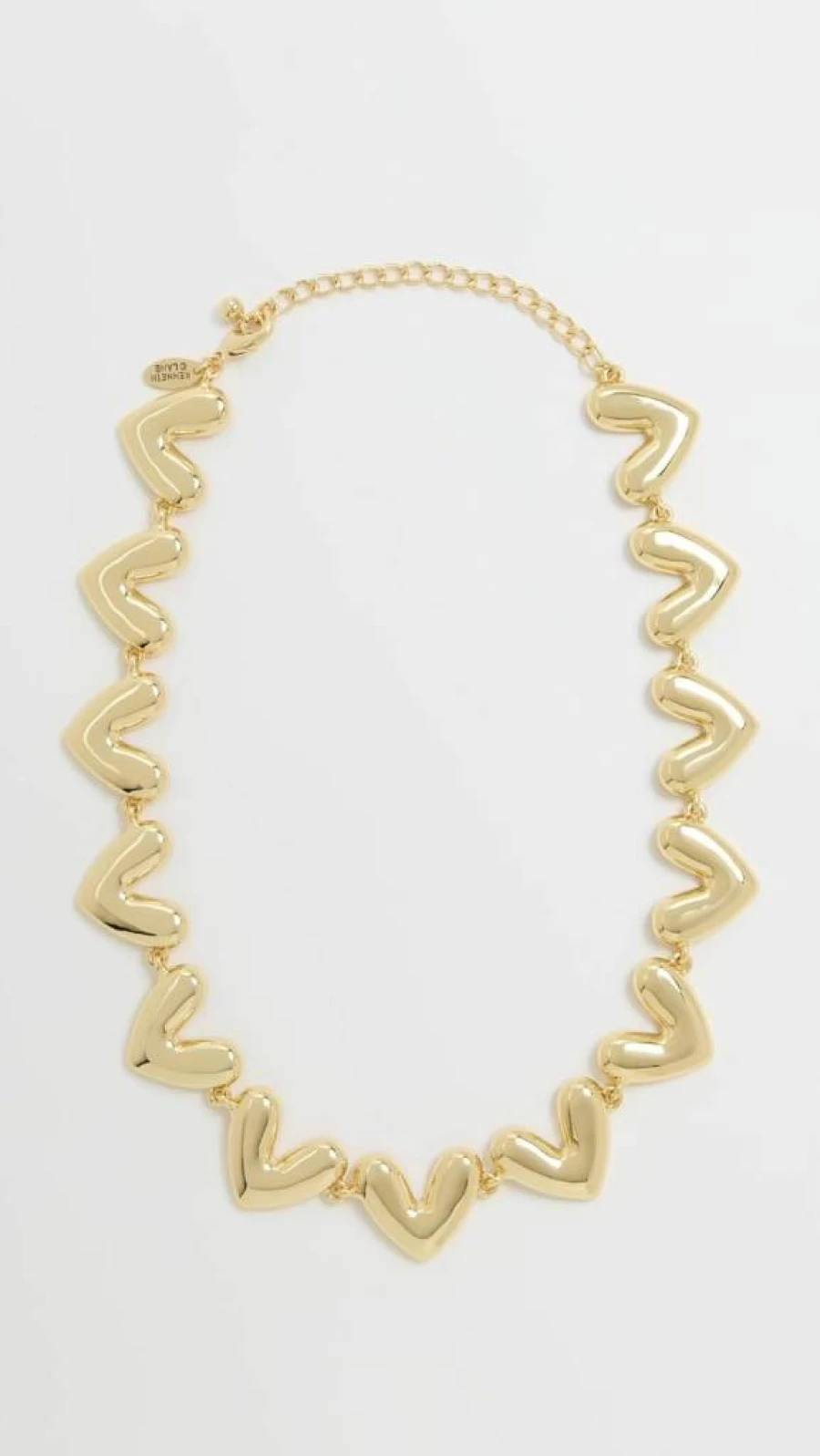 Kenneth Jay Lane Heart Pendant Lobster Claw Clasp Necklace for Women