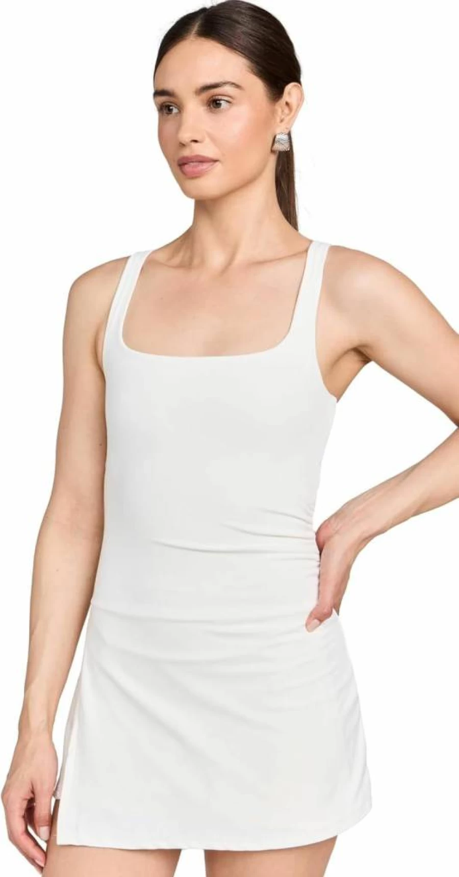 Free People Women's Never Better Dress - Boho Flowy Mini Dress with V-Neck and Short Sleeves