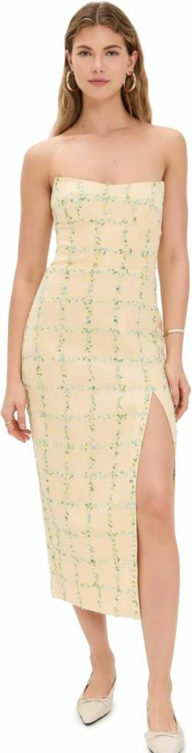 Amanda Uprichard Women's Ivy Floral Midi Dress - Elegant Short Sleeve Party Gown for Women