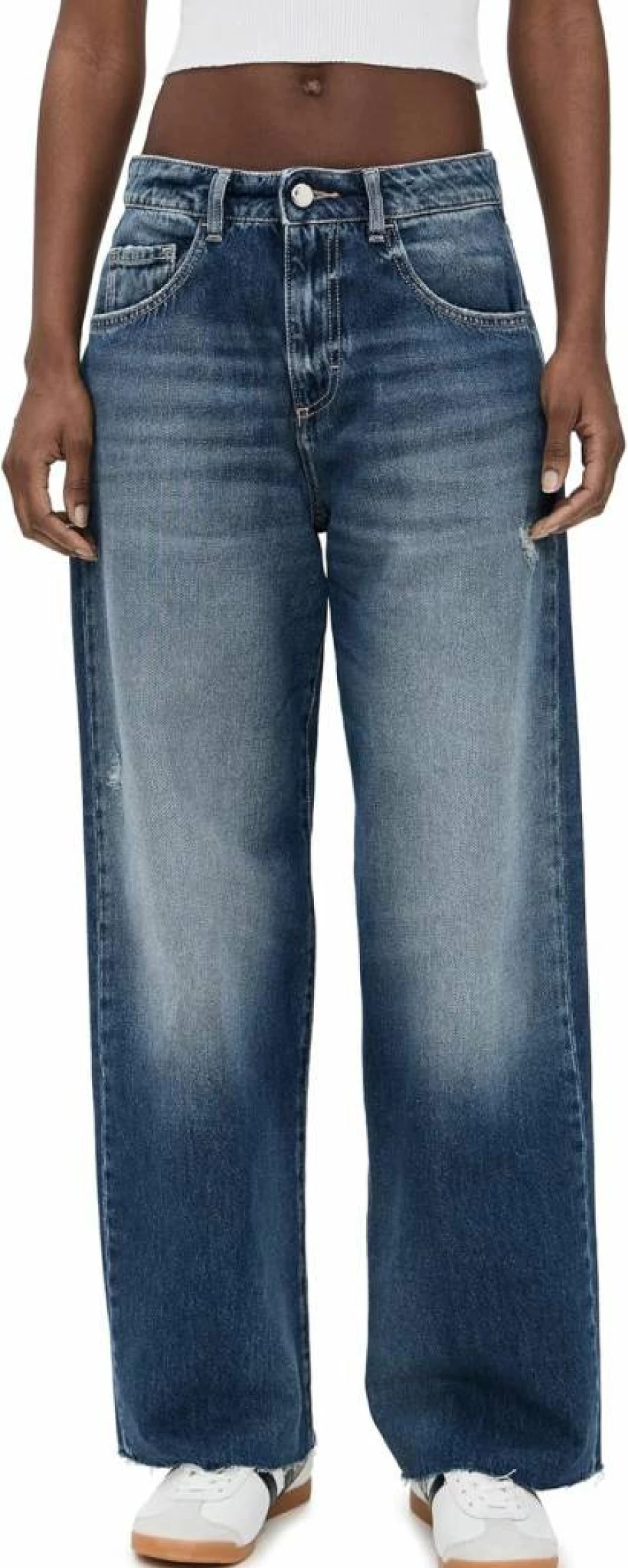 ICON DENIM LA Women's High-Waisted Bea Jeans - Slim Fit Stretch Denim Pants for Women