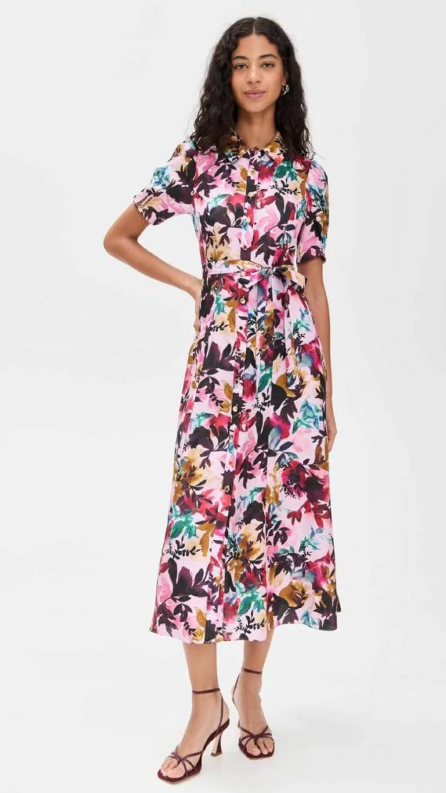 SALONI Women's Vanessa-D Floral Print Midi Dress - Elegant Party Wear