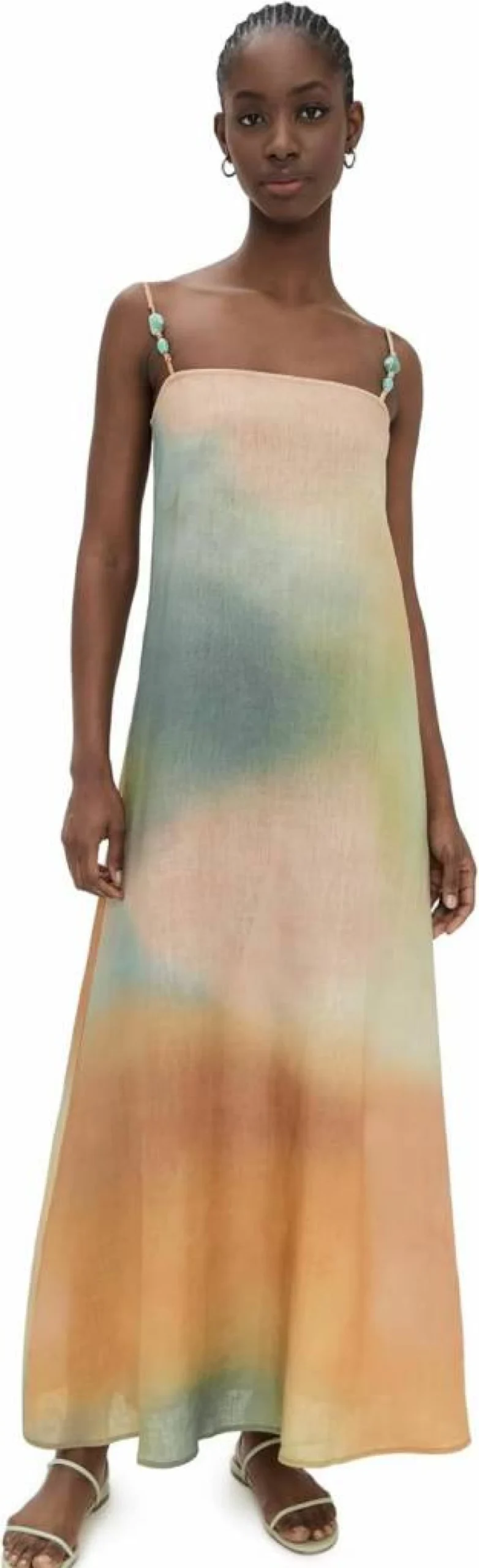 STAUD Laura Linen Dress for Women | Summer Breathable Casual Dress