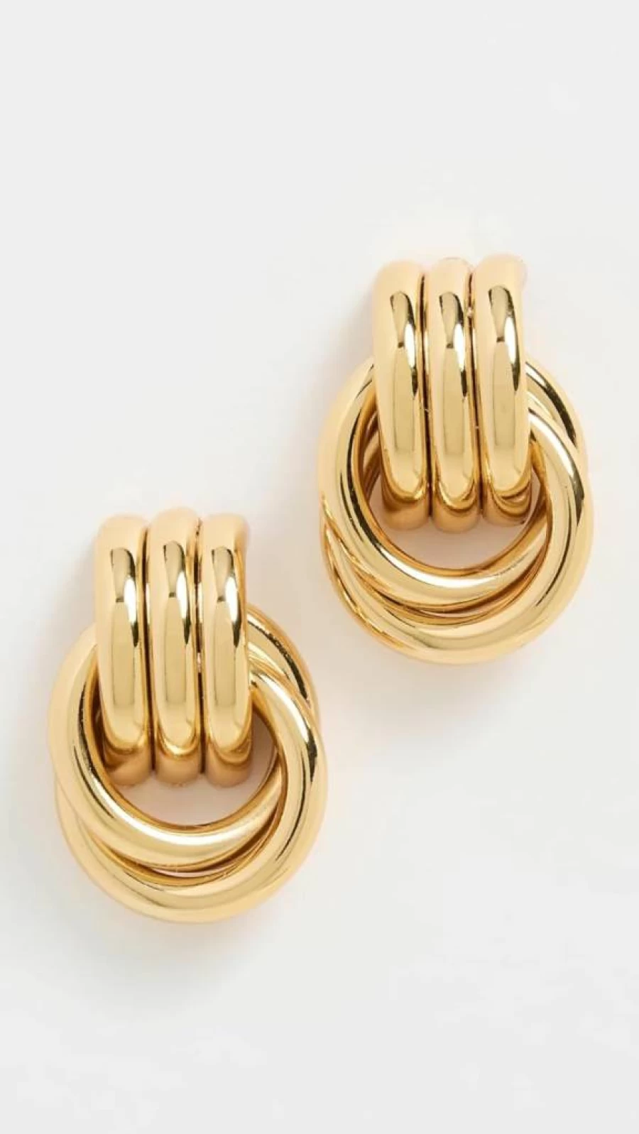 Heaven Mayhem Women's Minimalist Baby Knot Stud Earrings – Delicate Gold Hoop Earrings for Everyday Wear