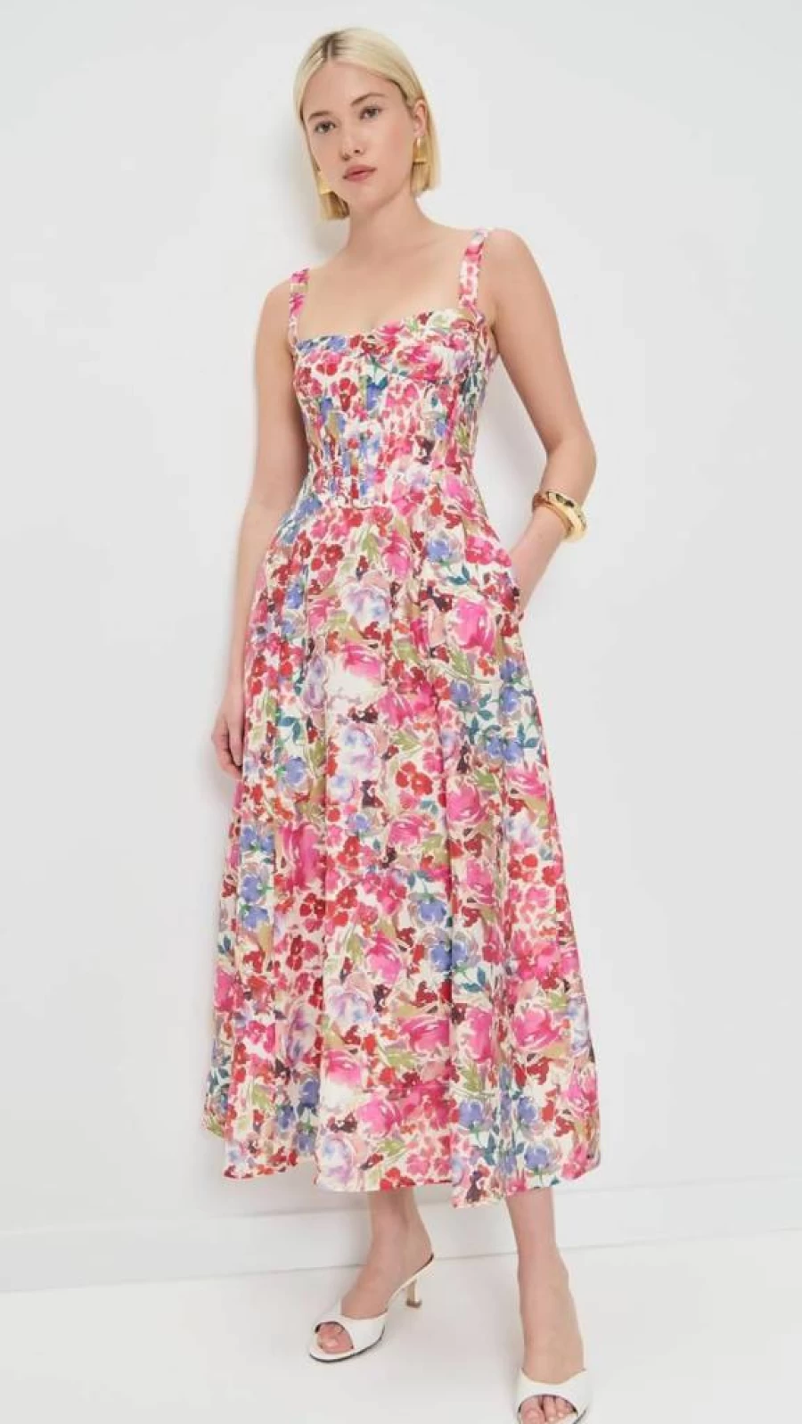 Bardot Lilah Corset Midi Dress for Women - Elegant Feminine Style