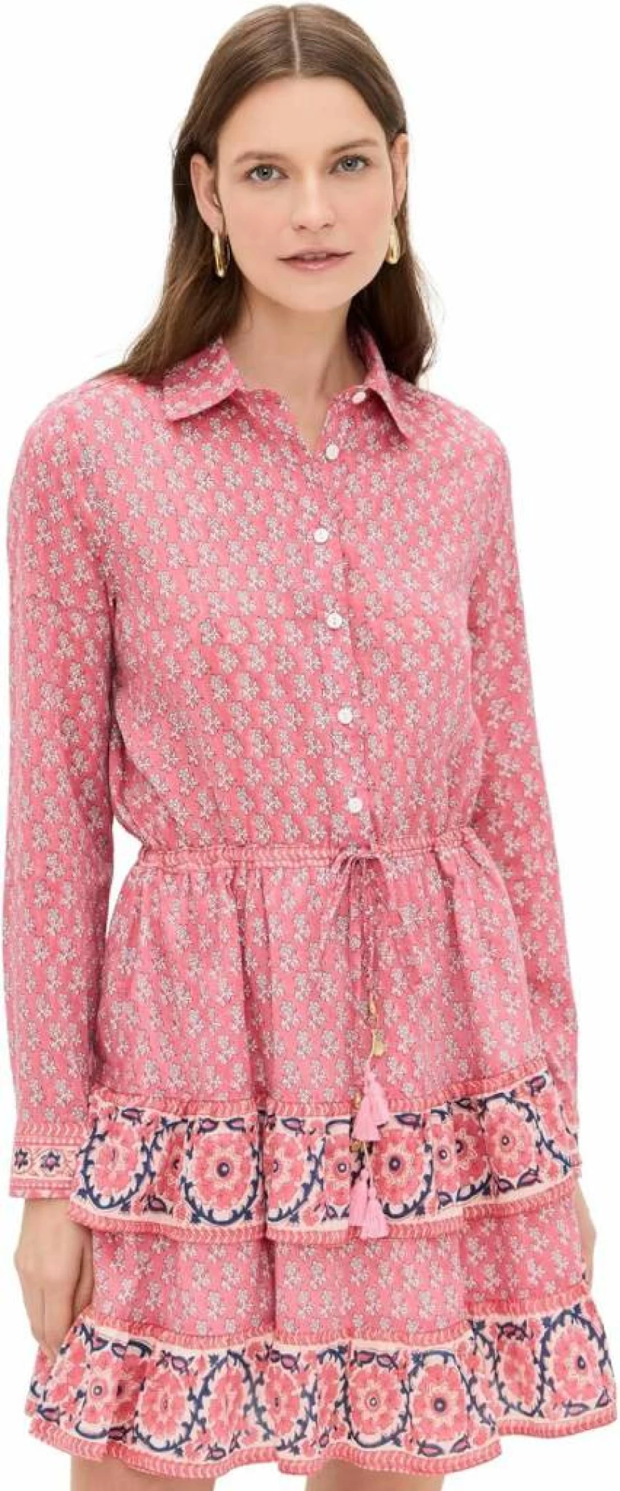 BELL Women's Blake Button-Down Shirt Dress Casual Long Sleeve Stylish Comfortable