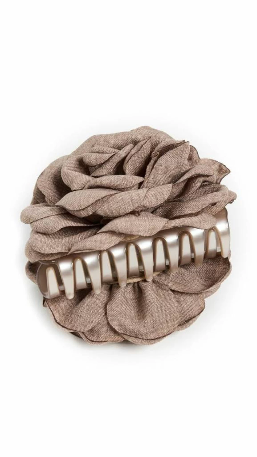 Lele Sadoughi Women's Fawn Tan Rosette Hair Clip - One Size Barrette Accessory