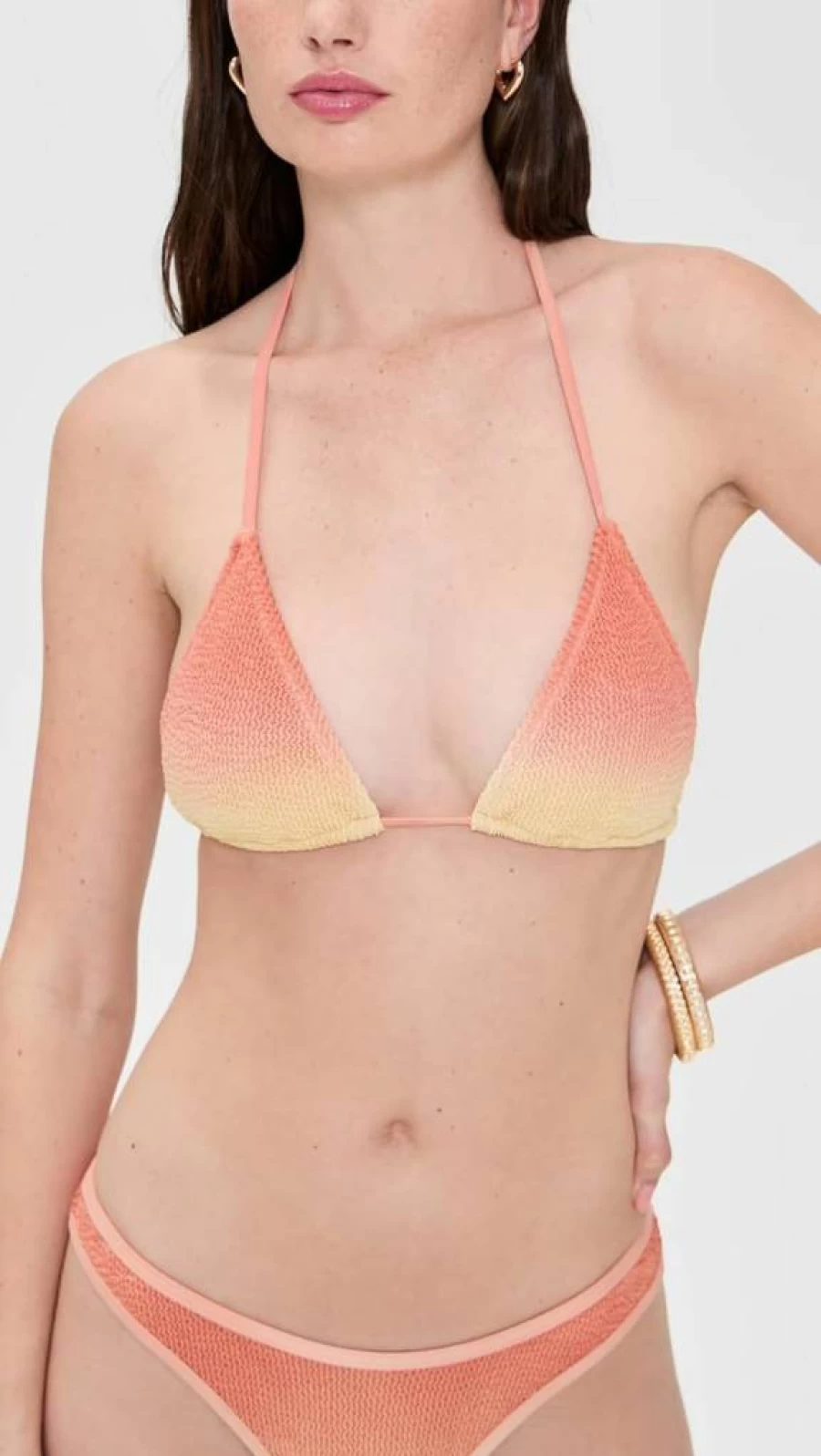 Good American Peach Ring Triangle Bikini Top - Women's Swimwear 001