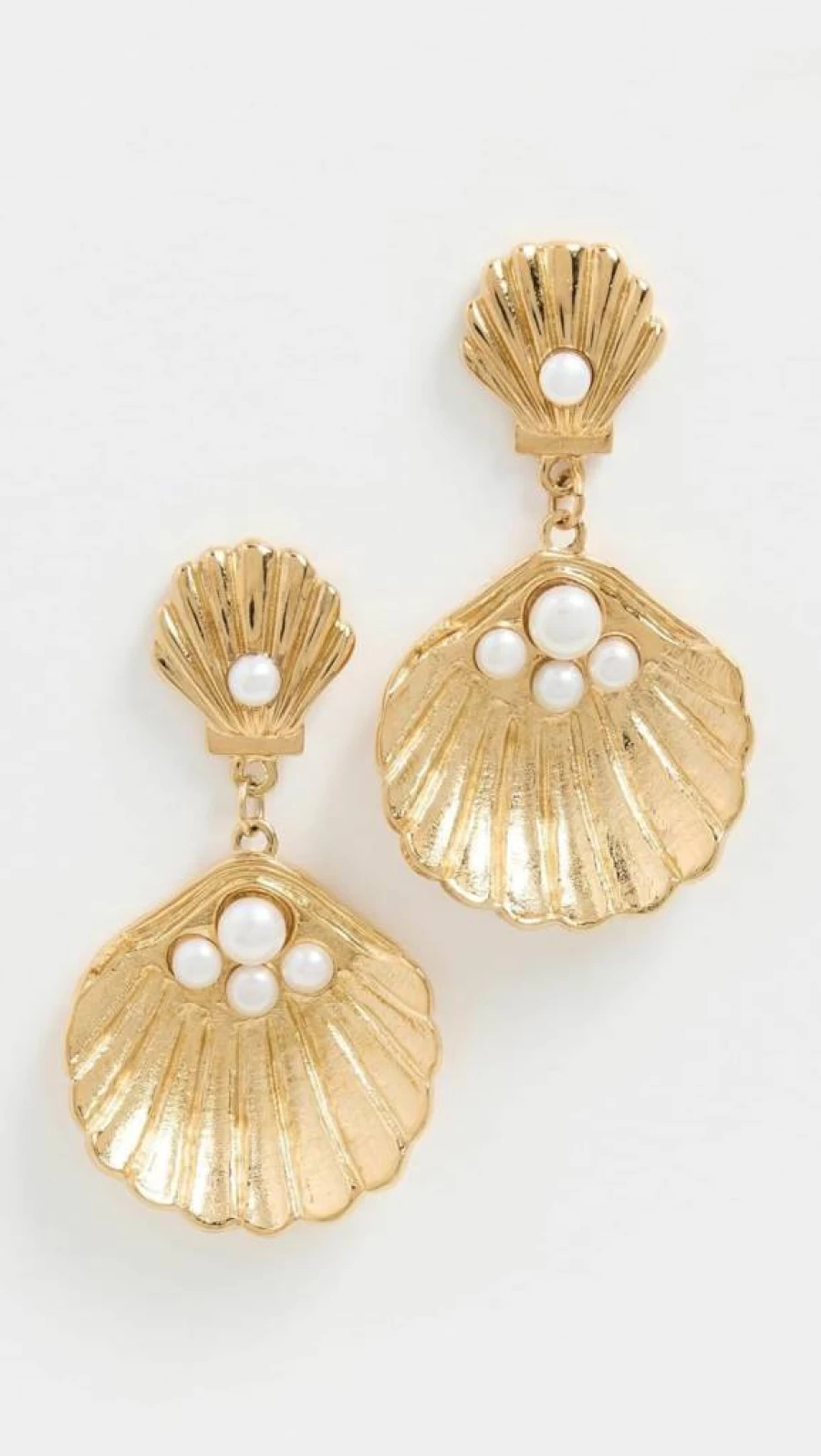 MAYAMAR Women's Elegant Seashell Pearl Earrings – Handmade Coastal Jewelry for Women