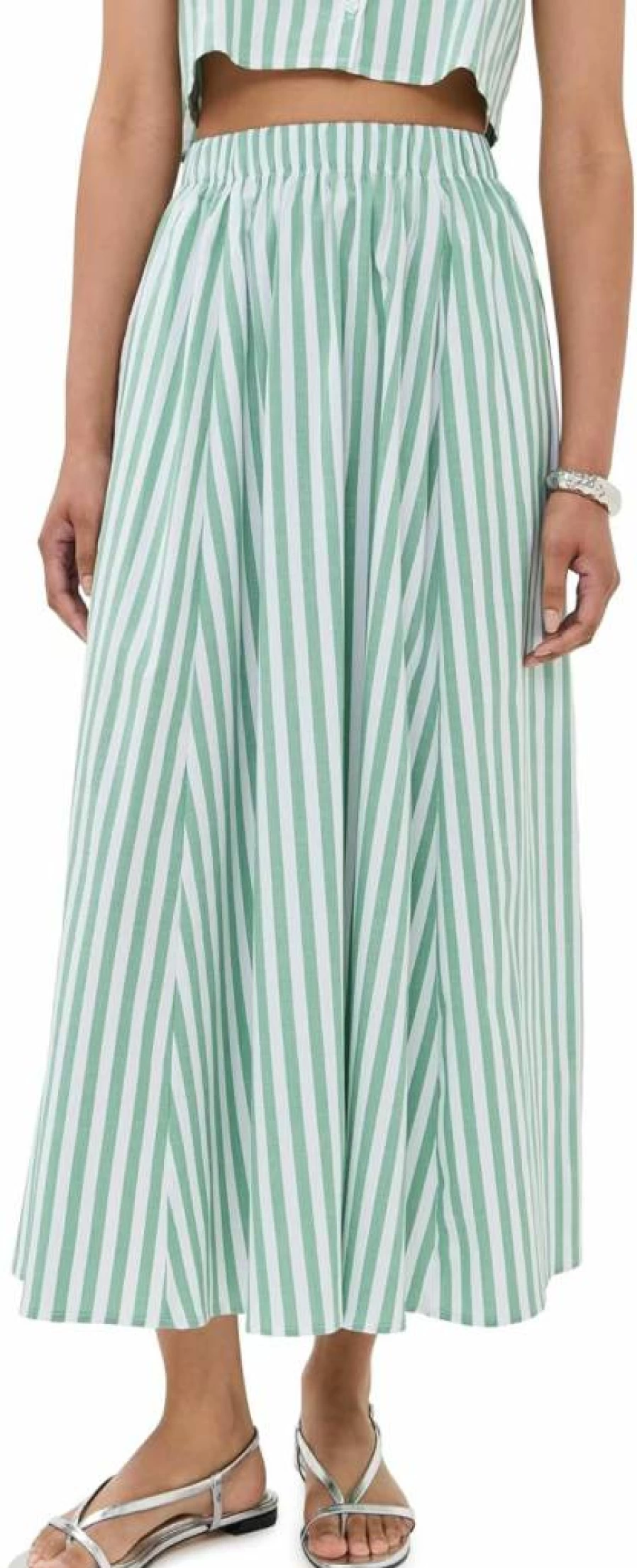 LE BOP Women's Martha Skirt - Stylish Floral Print High Waist A-Line Skirt for Women