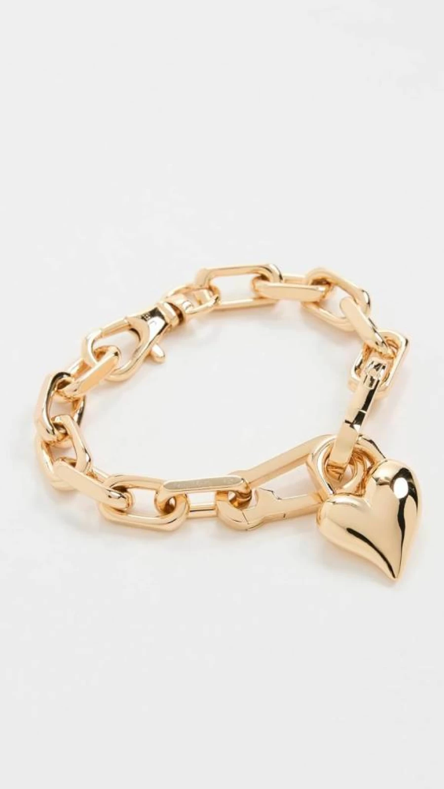 JENNY BIRD Women's Padlock Heart Chain Bracelet - Gold-Tone Adjustable Love Charm Bangle for Women