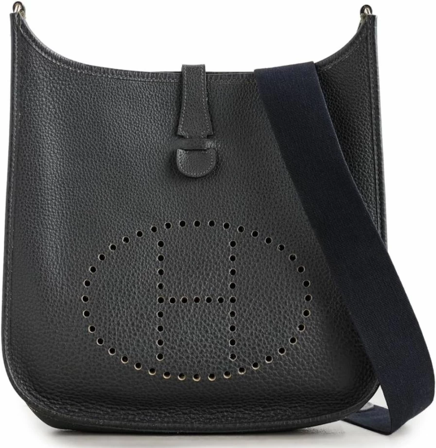 Hermes Evelyne PM Crossbody Bag Pre-Owned Courchevel Leather Women's Shoulder Purse