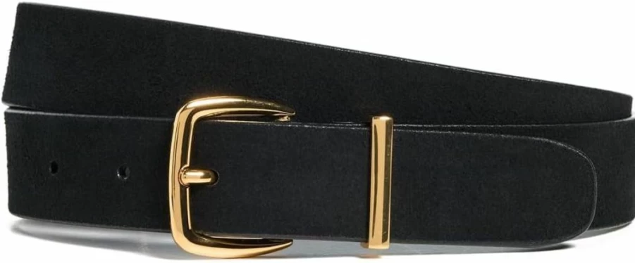Madewell Women's Essential Suede Belt - Genuine Leather Adjustable Strap for Everyday Wear