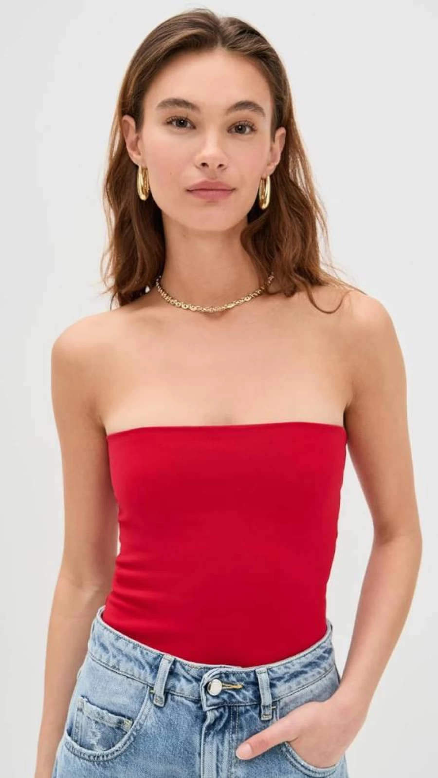 Susana Monaco Women's Stretch Knit Tube Top Casual Sleeveless Basic Camisole