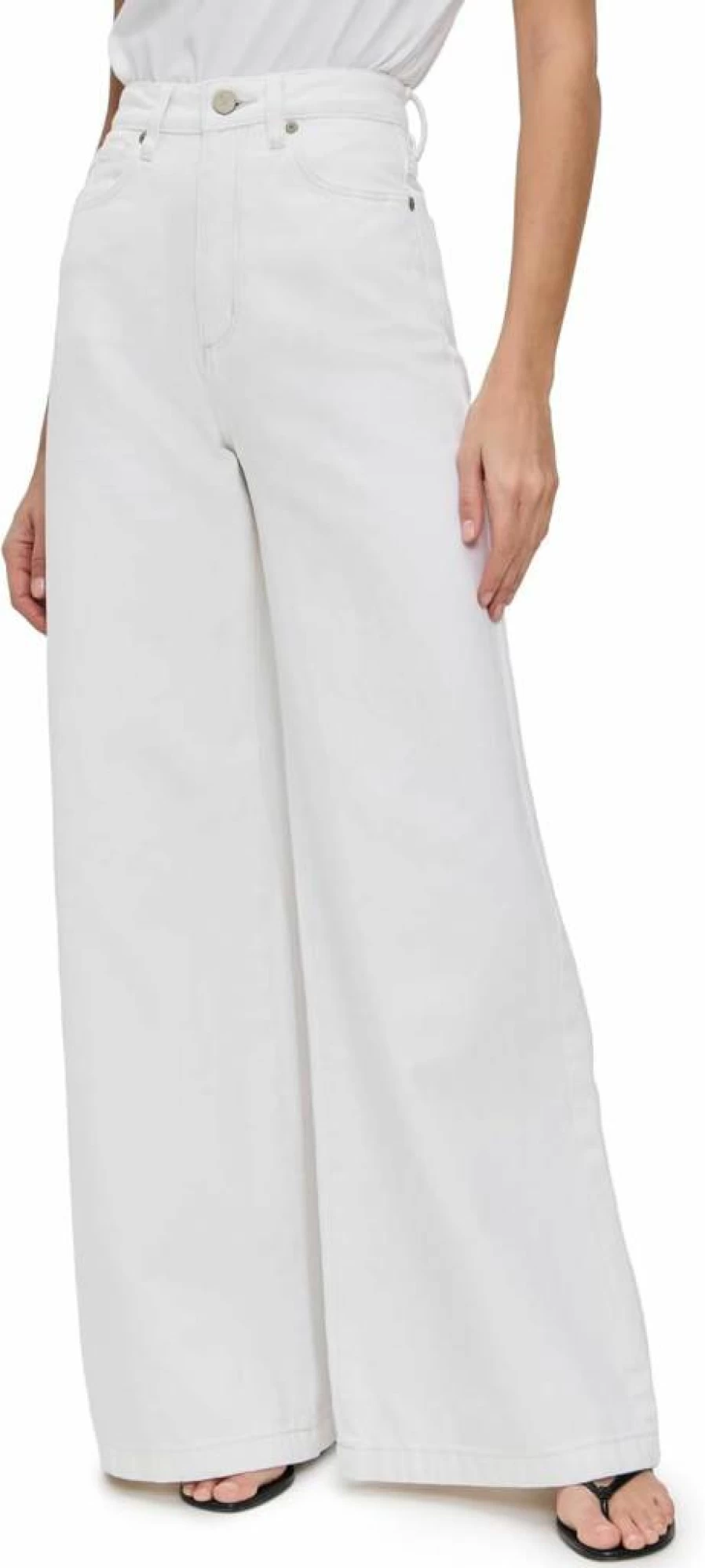 ABRAND Women's 94% Cotton Super Wide Leg Jeans - High Waisted Comfort Fit Stretch Denim Pants