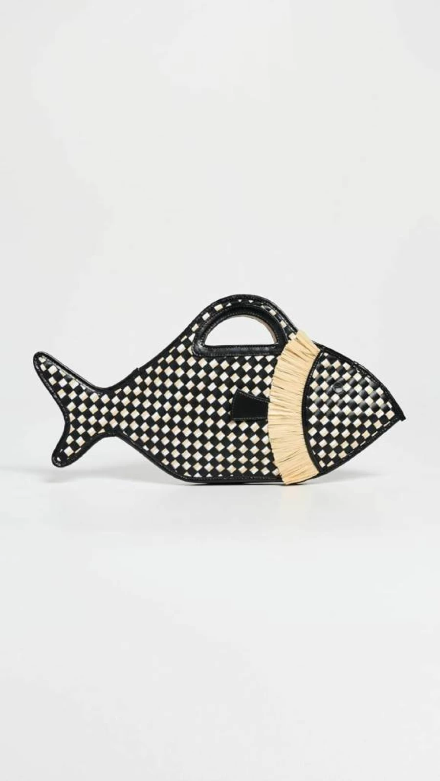 STAUD Cleo Fish Basket Bag for Women - Woven Handbag with Handle, Summer Beach Tote