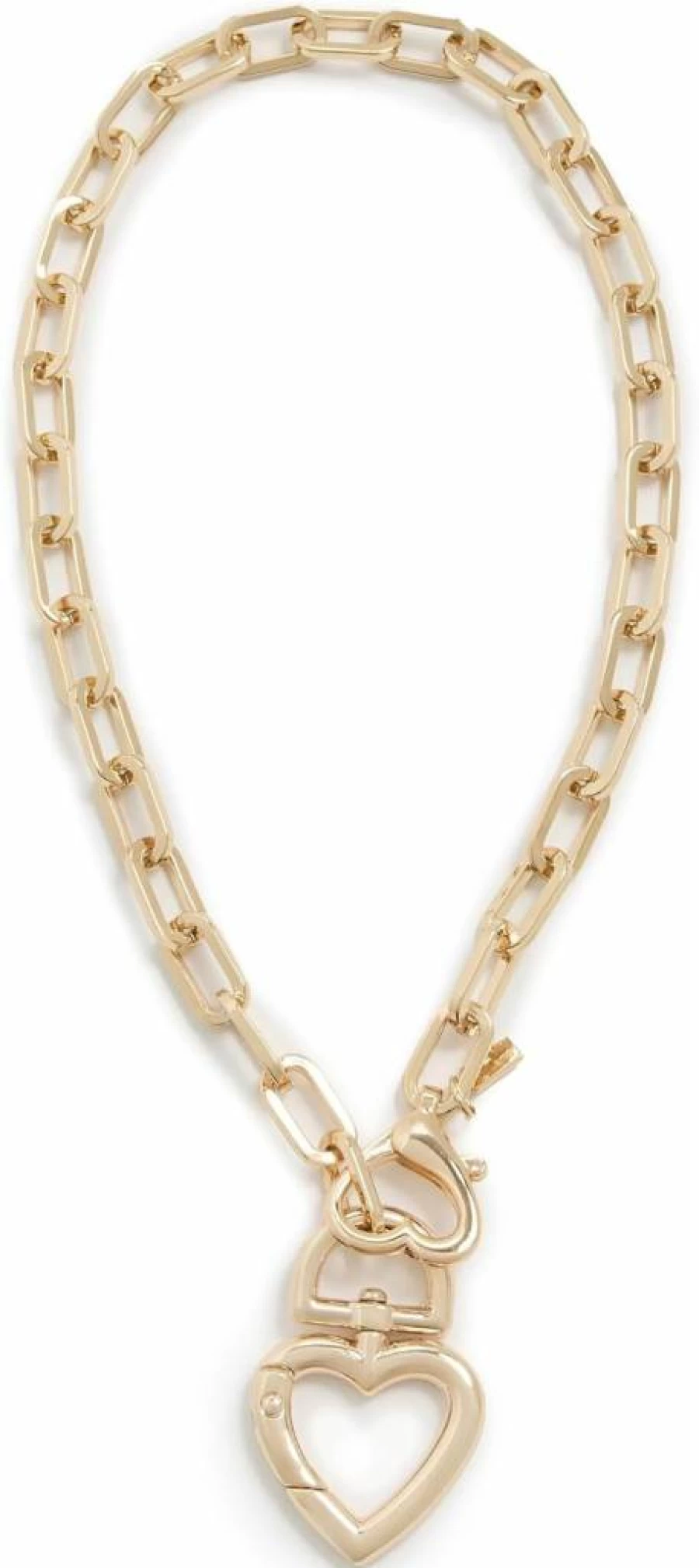 Kenneth Jay Lane Gold Heart Pendant Necklace for Women - Elegant Jewelry Gift